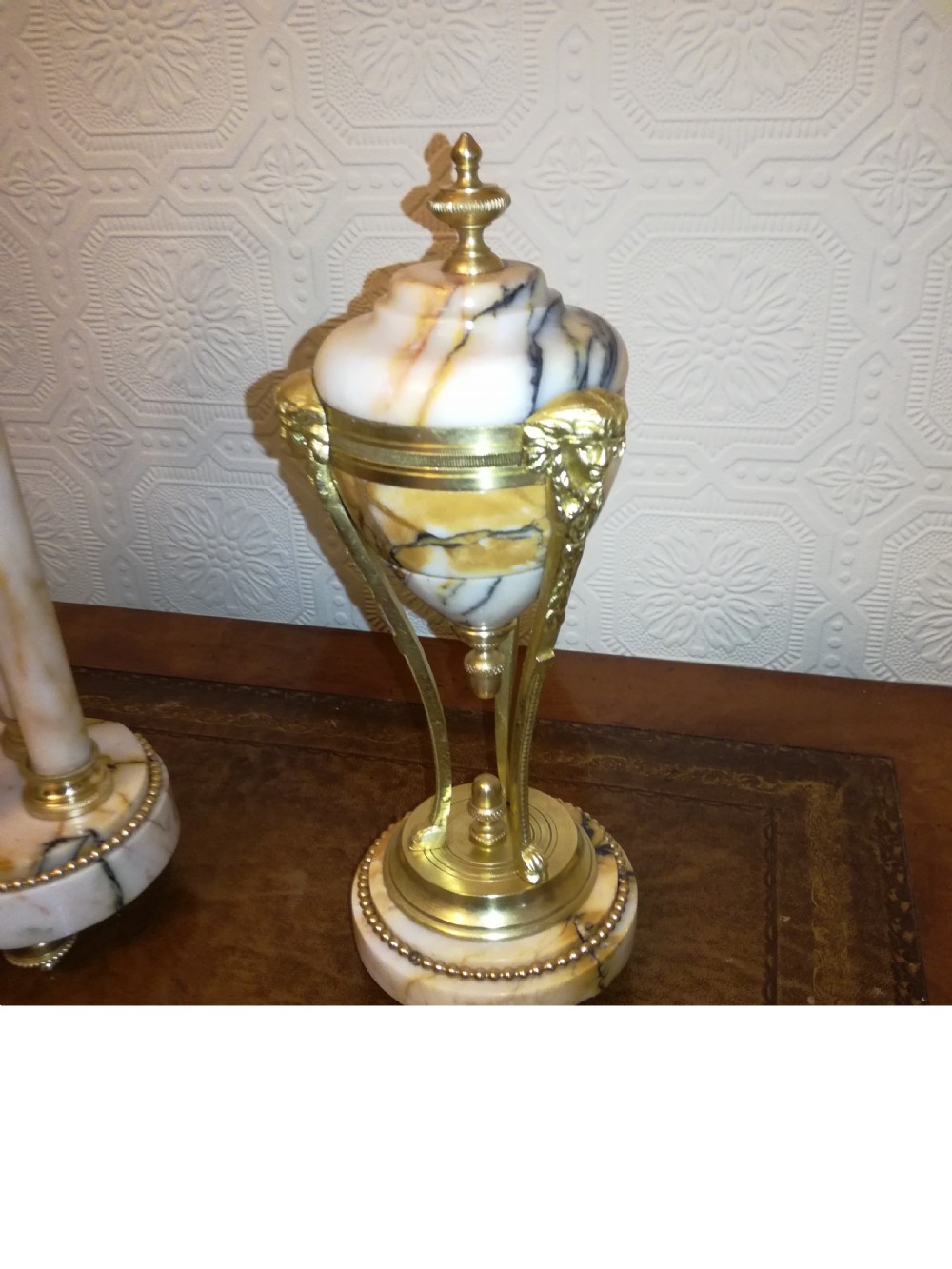 Sienna Marble Garniture Set View VI