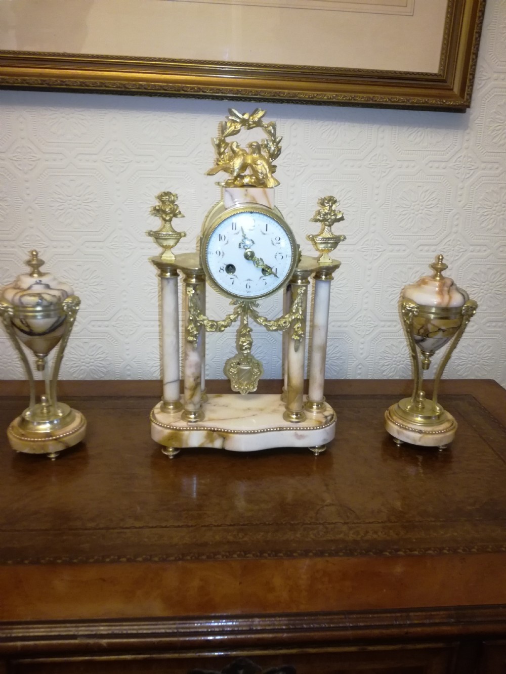 Sienna Marble Garniture Set View IX