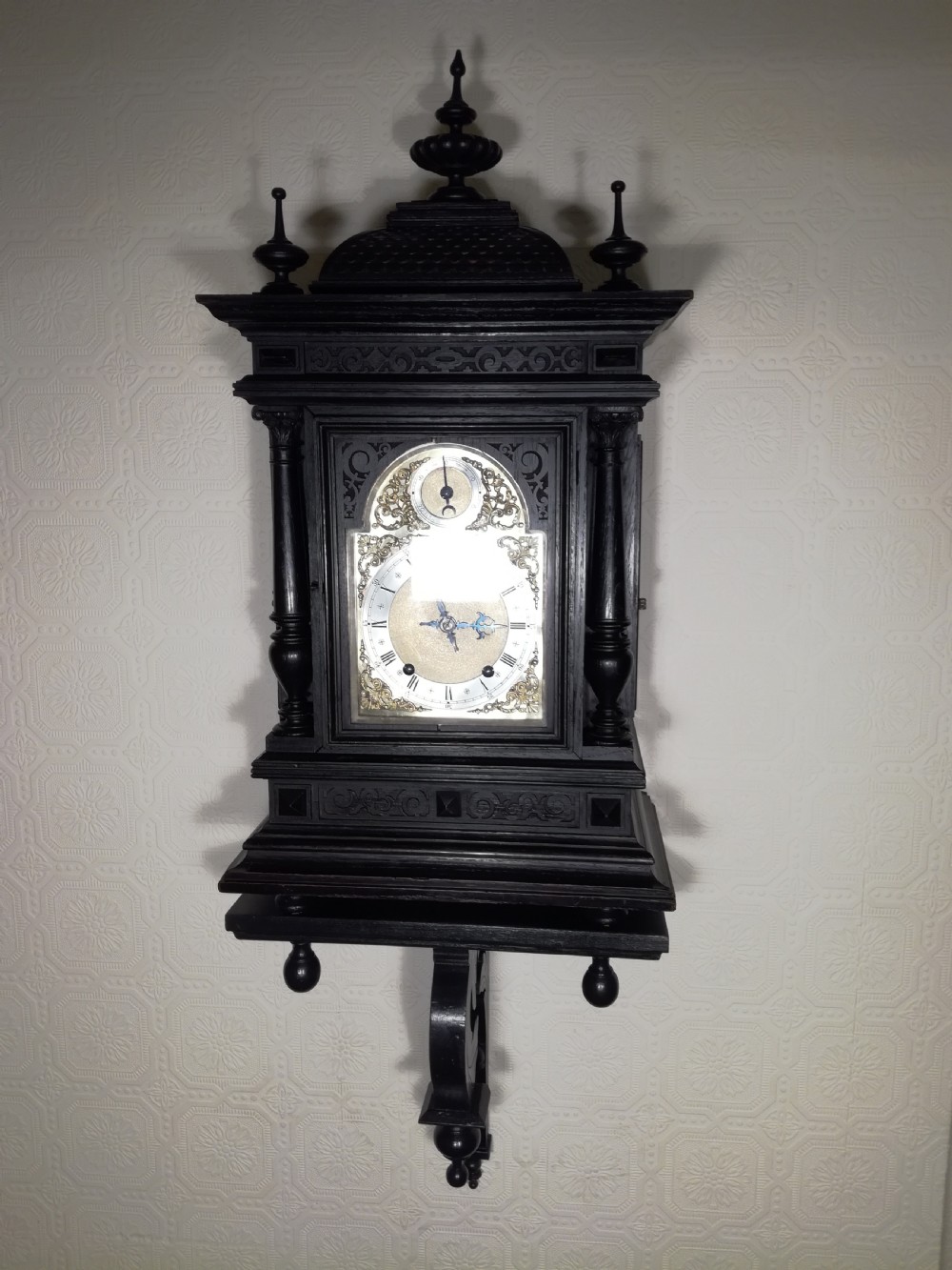 Huge Ebonised Quarter-Striking W&H Bracket Clock View II