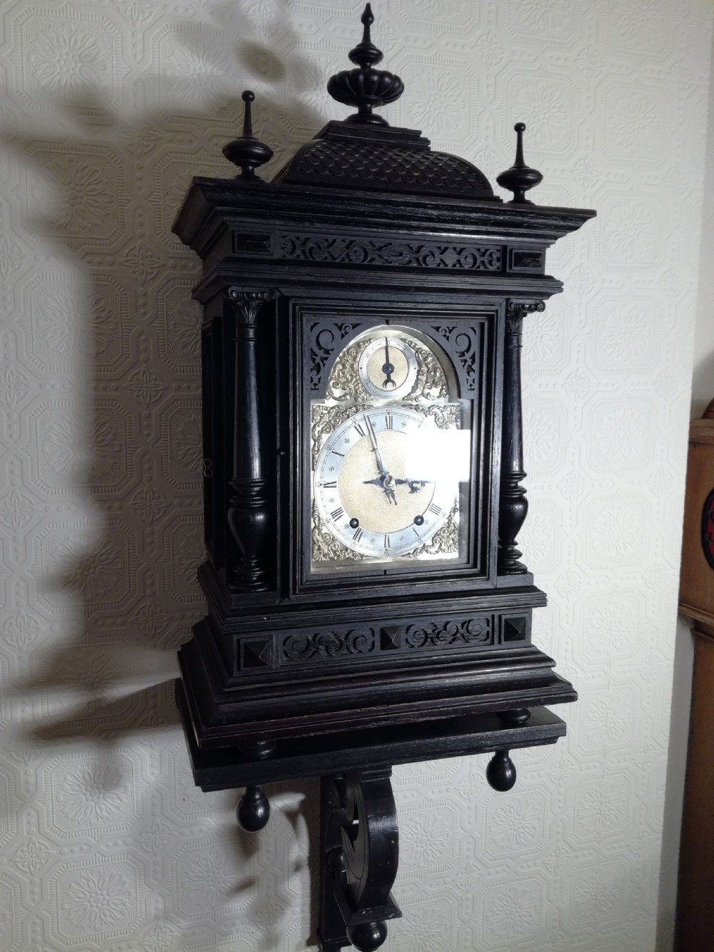 Huge Ebonised Quarter-Striking W&H Bracket Clock View III