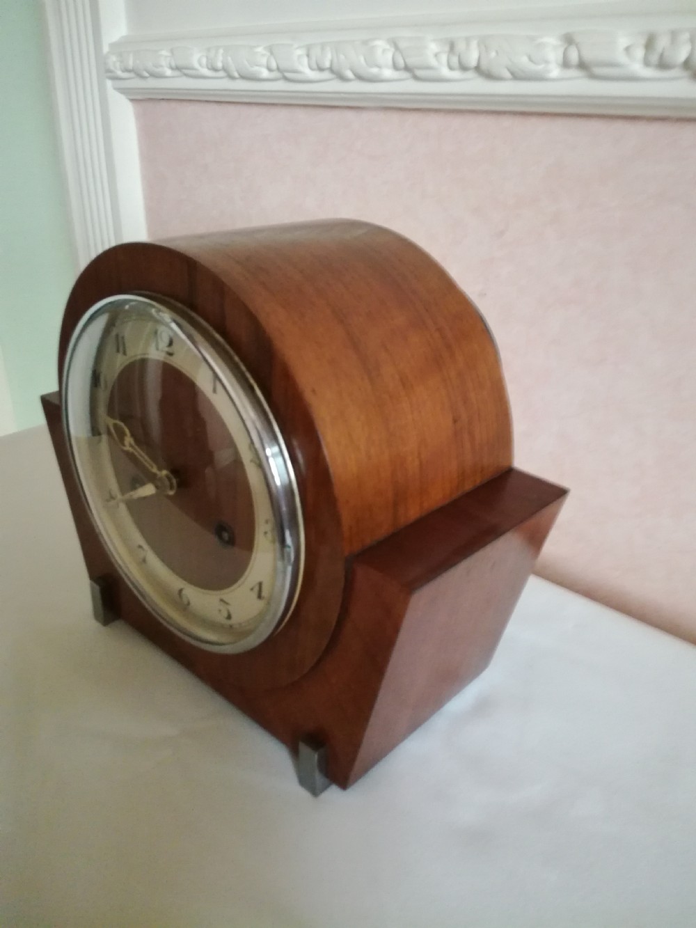 Art-Deco Style Striking Mantel Clock View V