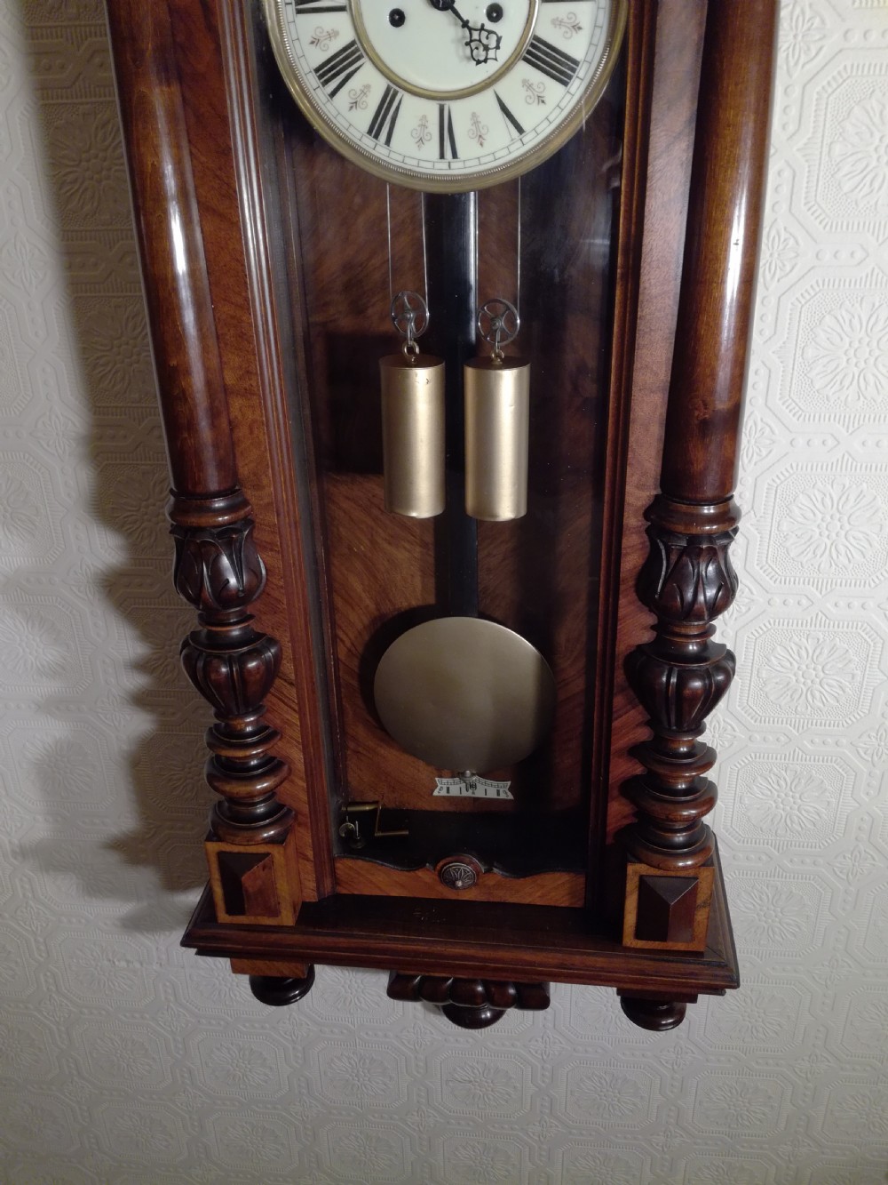 Gustav Becker Double-weight Vienna Wall Clock View IV