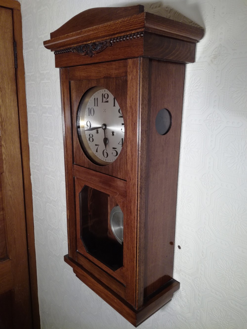 Arts & Crafts Striking Wall Clock. HAC. View II