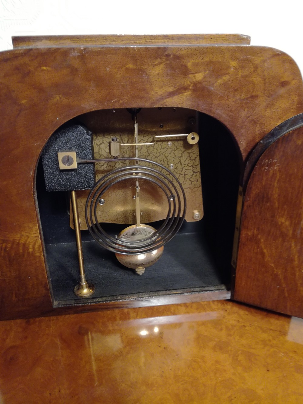 Art-Deco Elliot Walnut Mantel Clock View IV