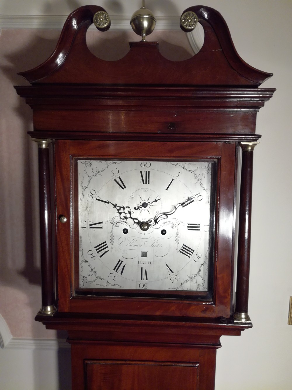 George 111 Mahogany Long-Case Clock.
Thos. Field of Bath. View II