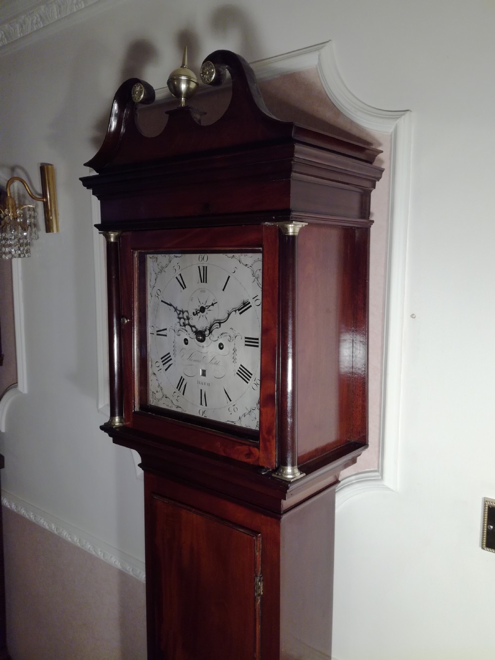 George 111 Mahogany Long-Case Clock.
Thos. Field of Bath. View V