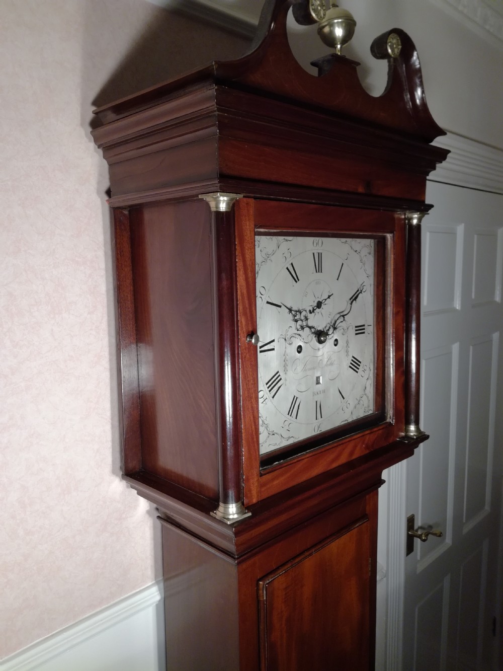 George 111 Mahogany Long-Case Clock.
Thos. Field of Bath. View VII