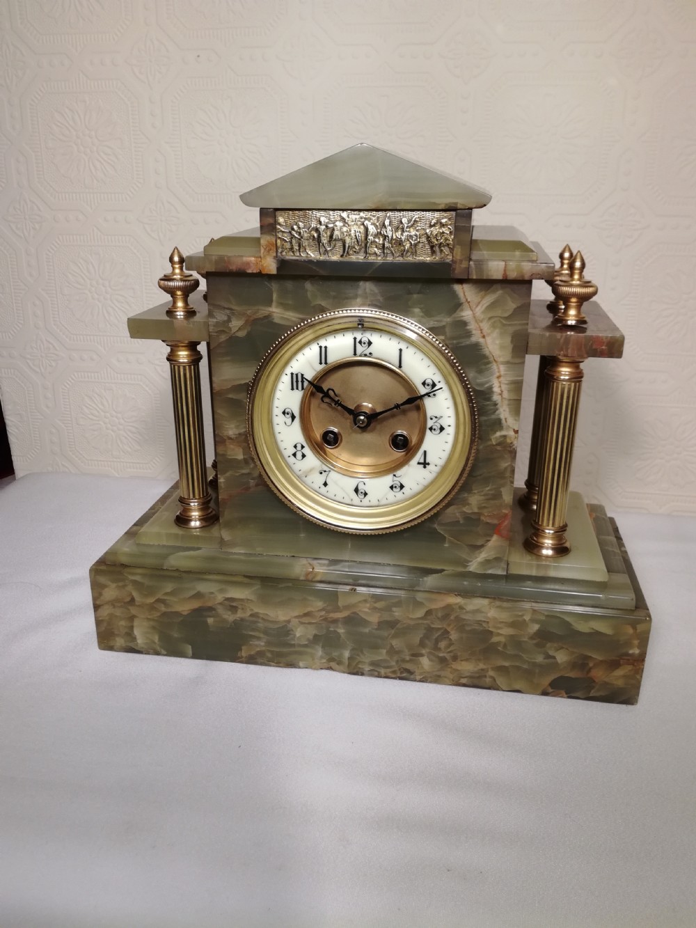Green Marble Mantel Clock