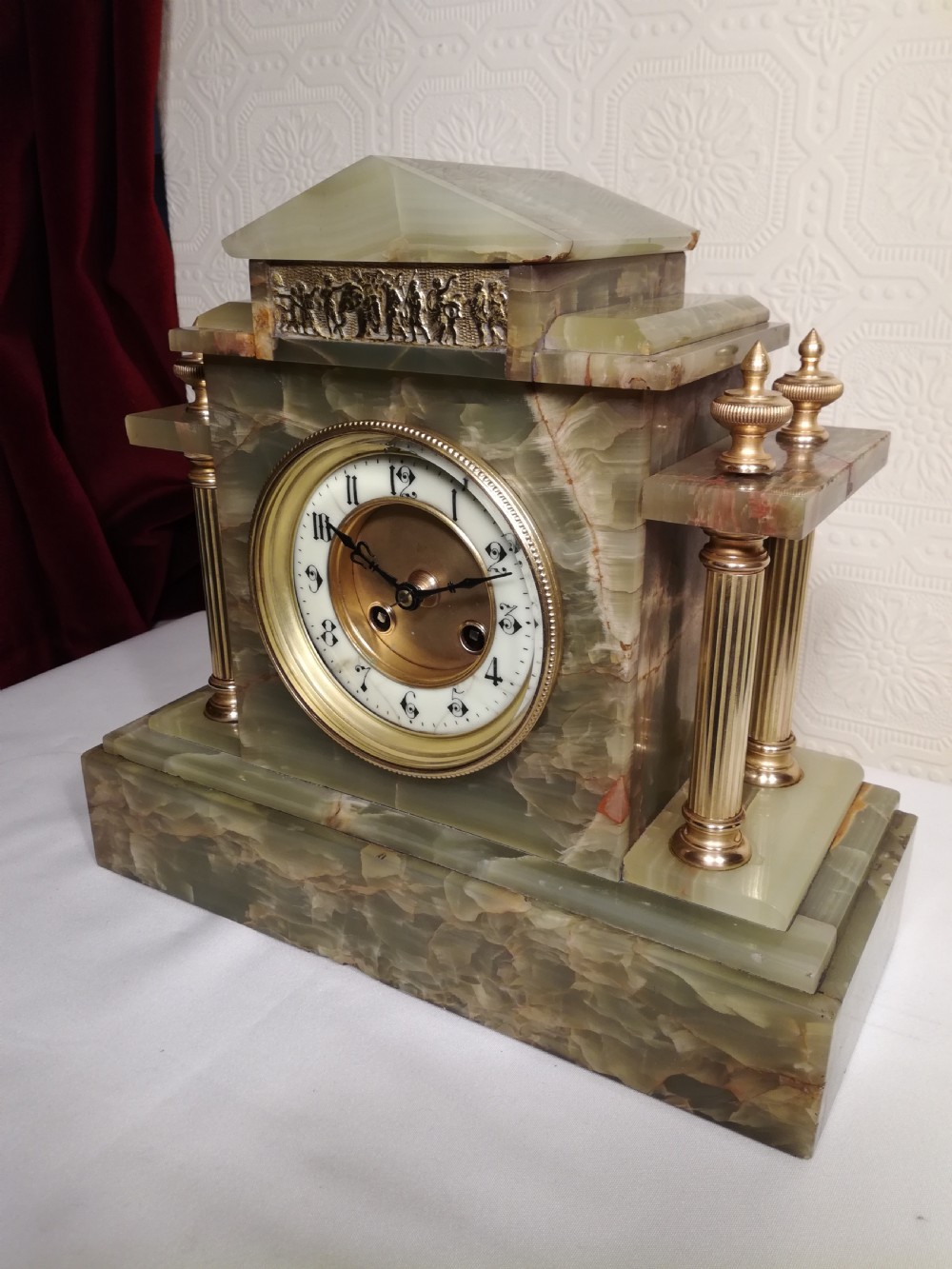 Green Marble Mantel Clock View IV