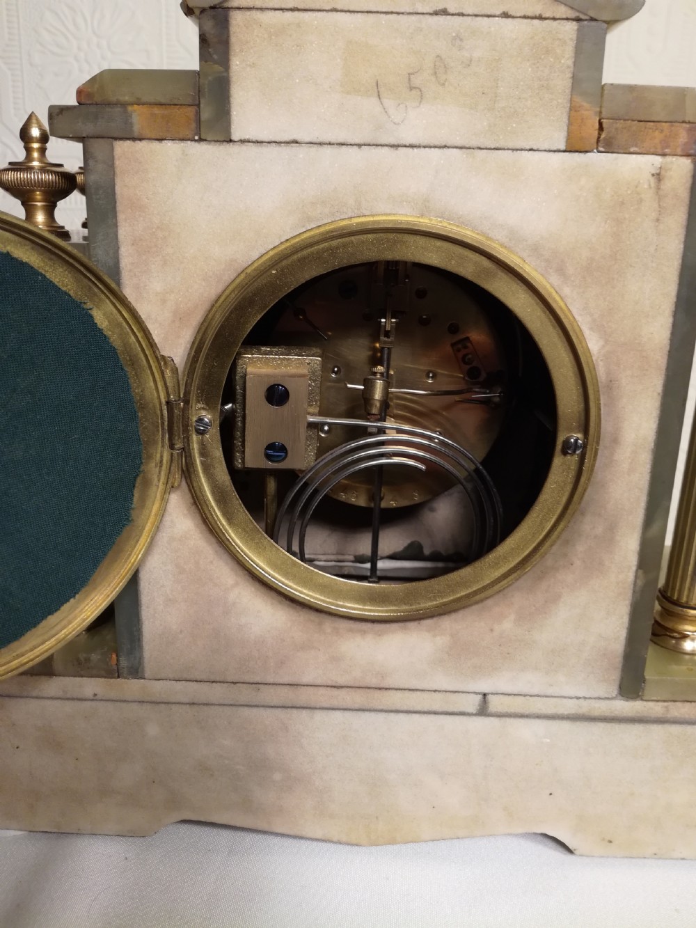 Green Marble Mantel Clock View VIII