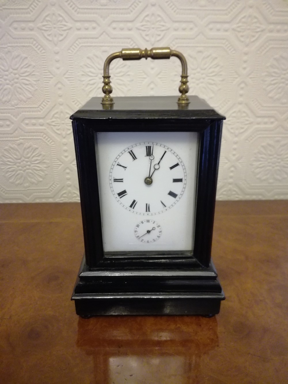 Unusual Early Ebonised Alarm Carriage Clock.
Duplex Escapement