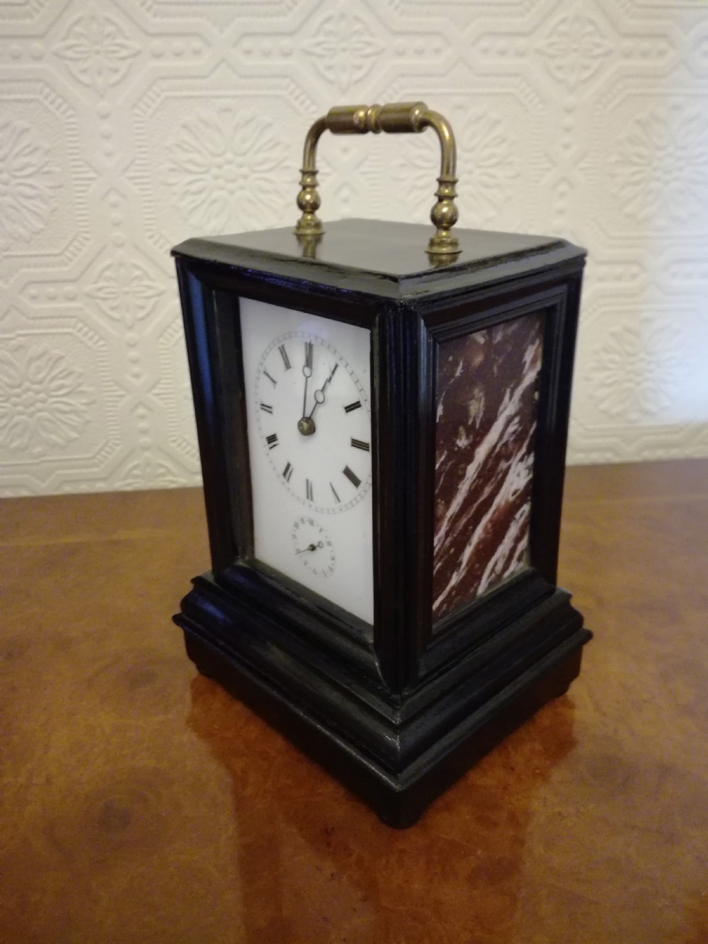 Unusual Early Ebonised Alarm Carriage Clock.
Duplex Escapement View II