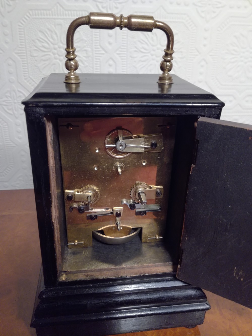 Unusual Early Ebonised Alarm Carriage Clock.
Duplex Escapement View VI