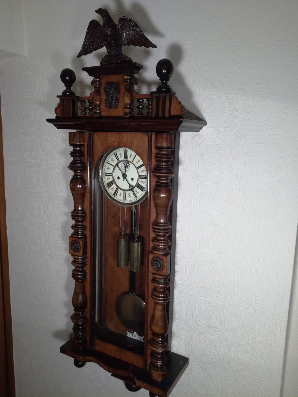 Gustav Becker Double-weight Vienna Wall Clock. View II