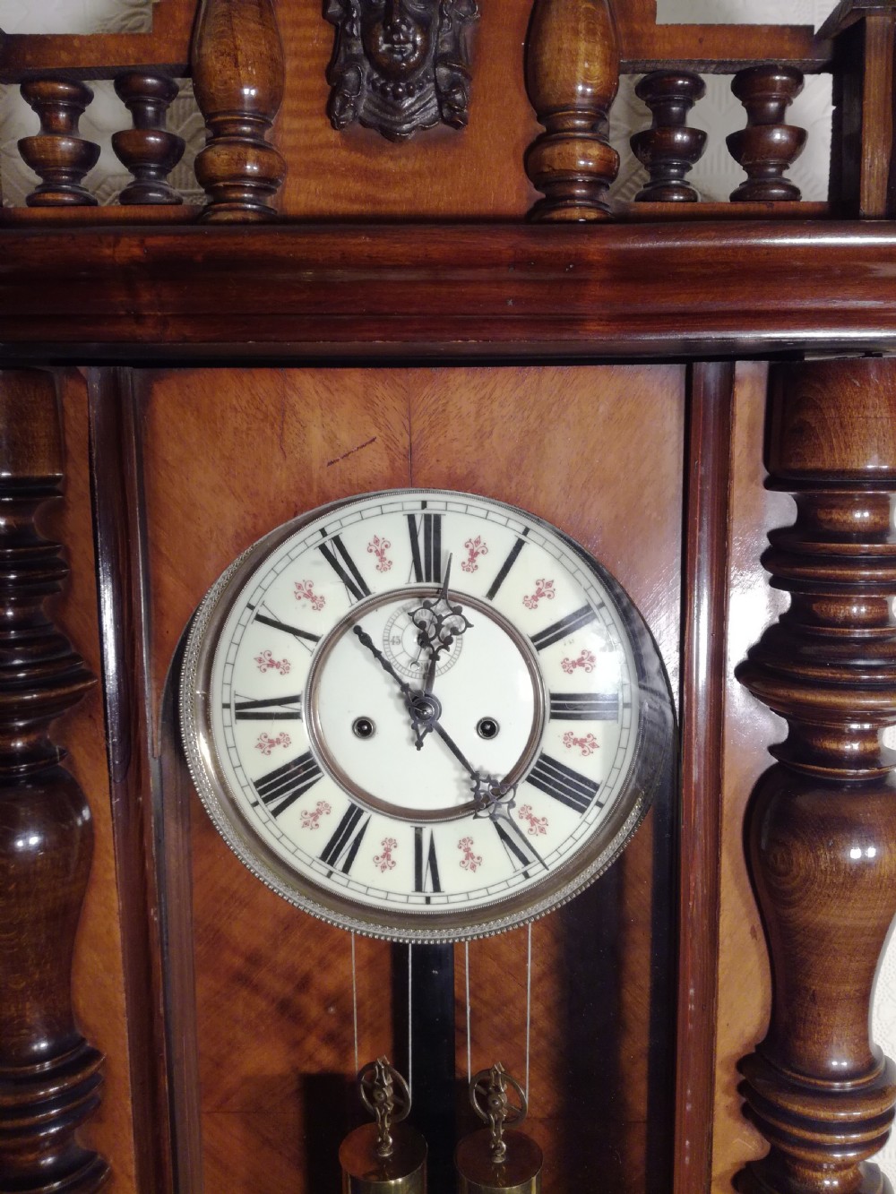 Gustav Becker Double-weight Vienna Wall Clock. View III
