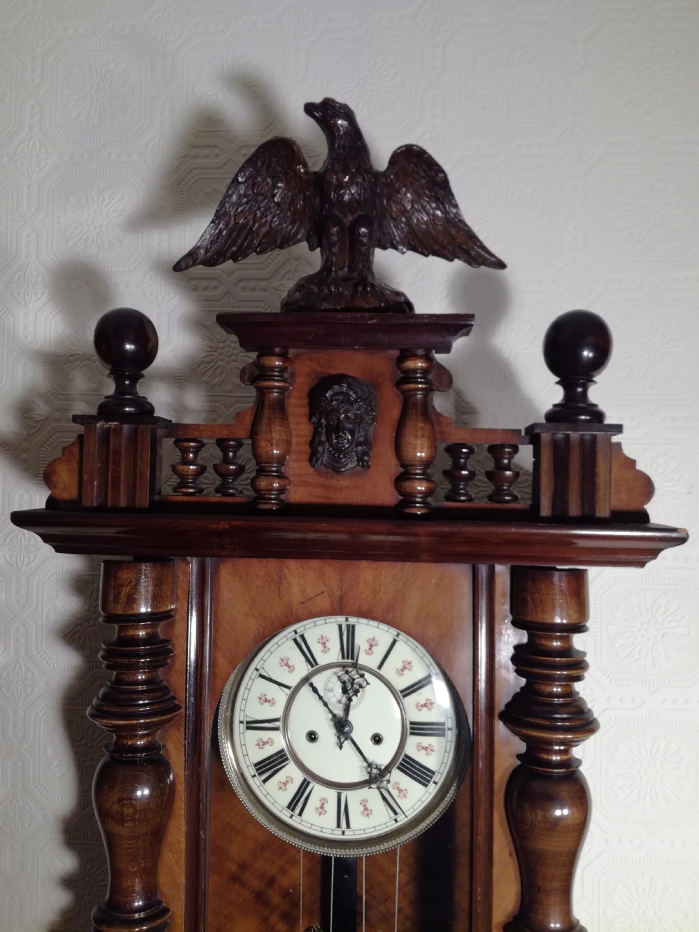 Gustav Becker Double-weight Vienna Wall Clock. View V