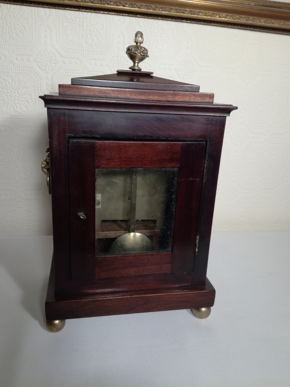 Brass Inlaid, Regency Fusee Library/Bracket Clock. View VI