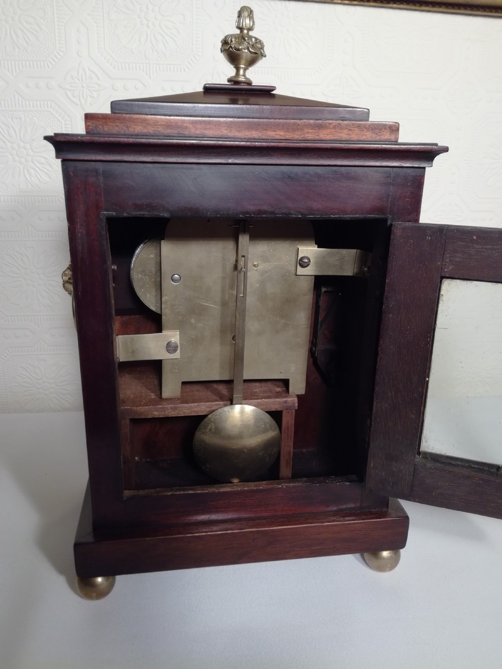 Brass Inlaid, Regency Fusee Library/Bracket Clock. View VII