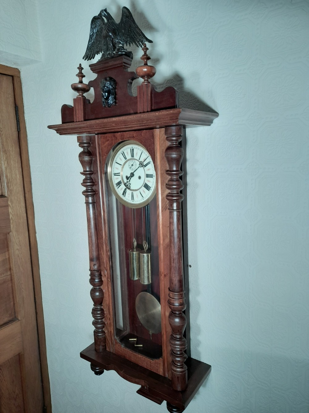 Gustav Becker Double-weight Vienna Wall Clock View II