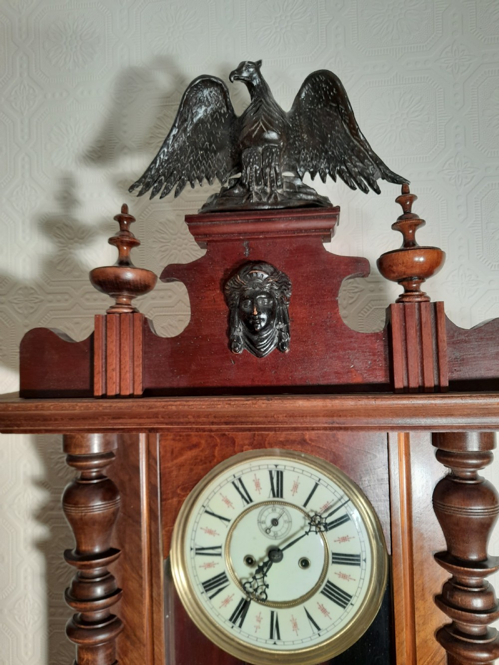Gustav Becker Double-weight Vienna Wall Clock View IV