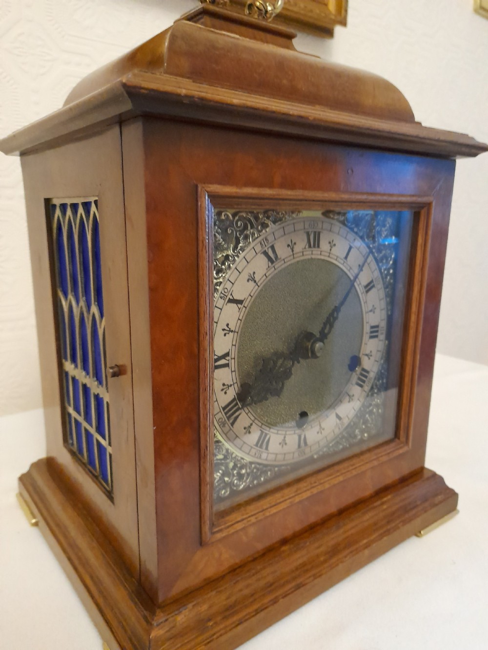 Burr-Walnut, Westminster-Chime, Mantel/Bracket Clock View IV