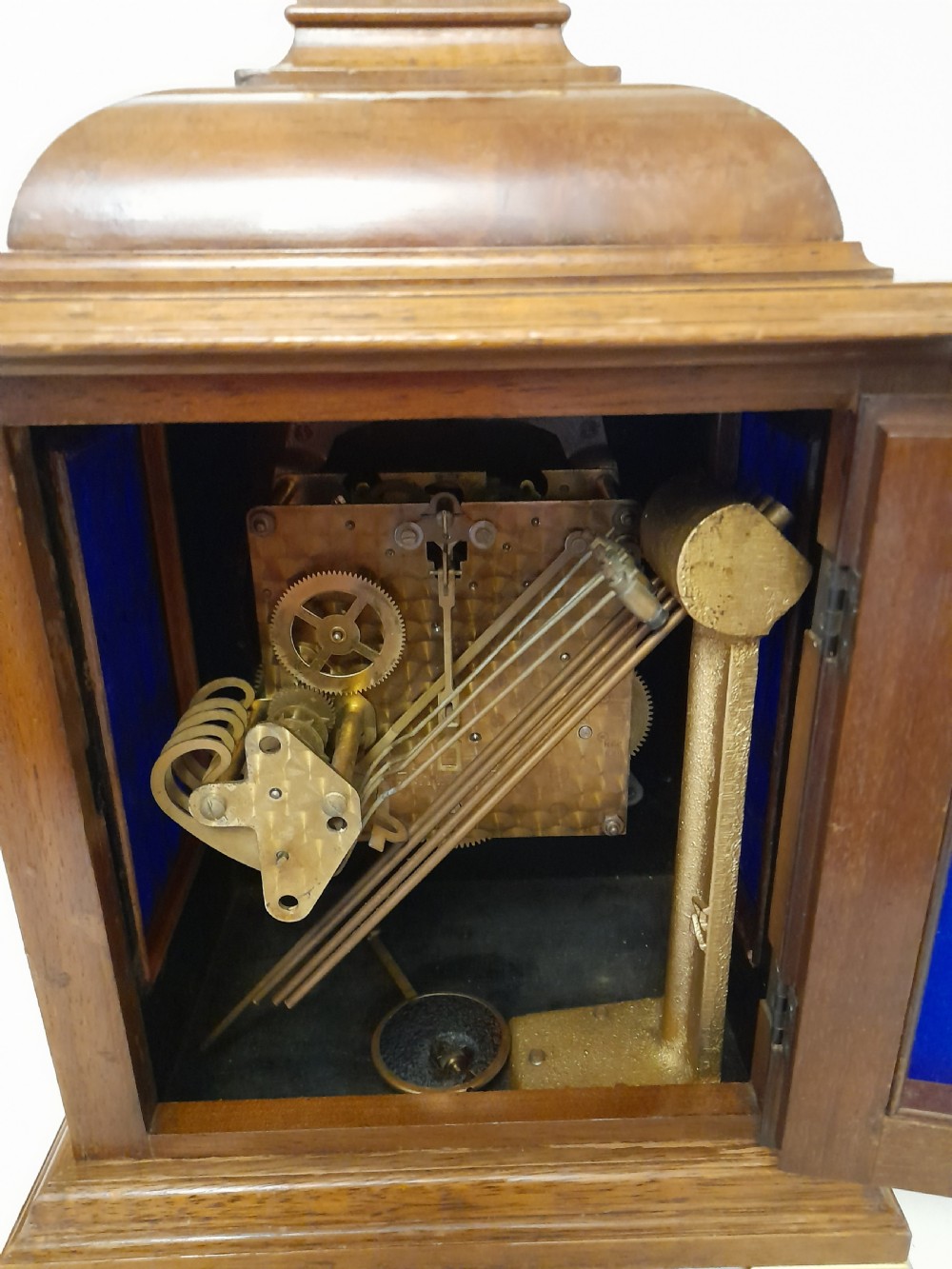 Burr-Walnut, Westminster-Chime, Mantel/Bracket Clock View VI