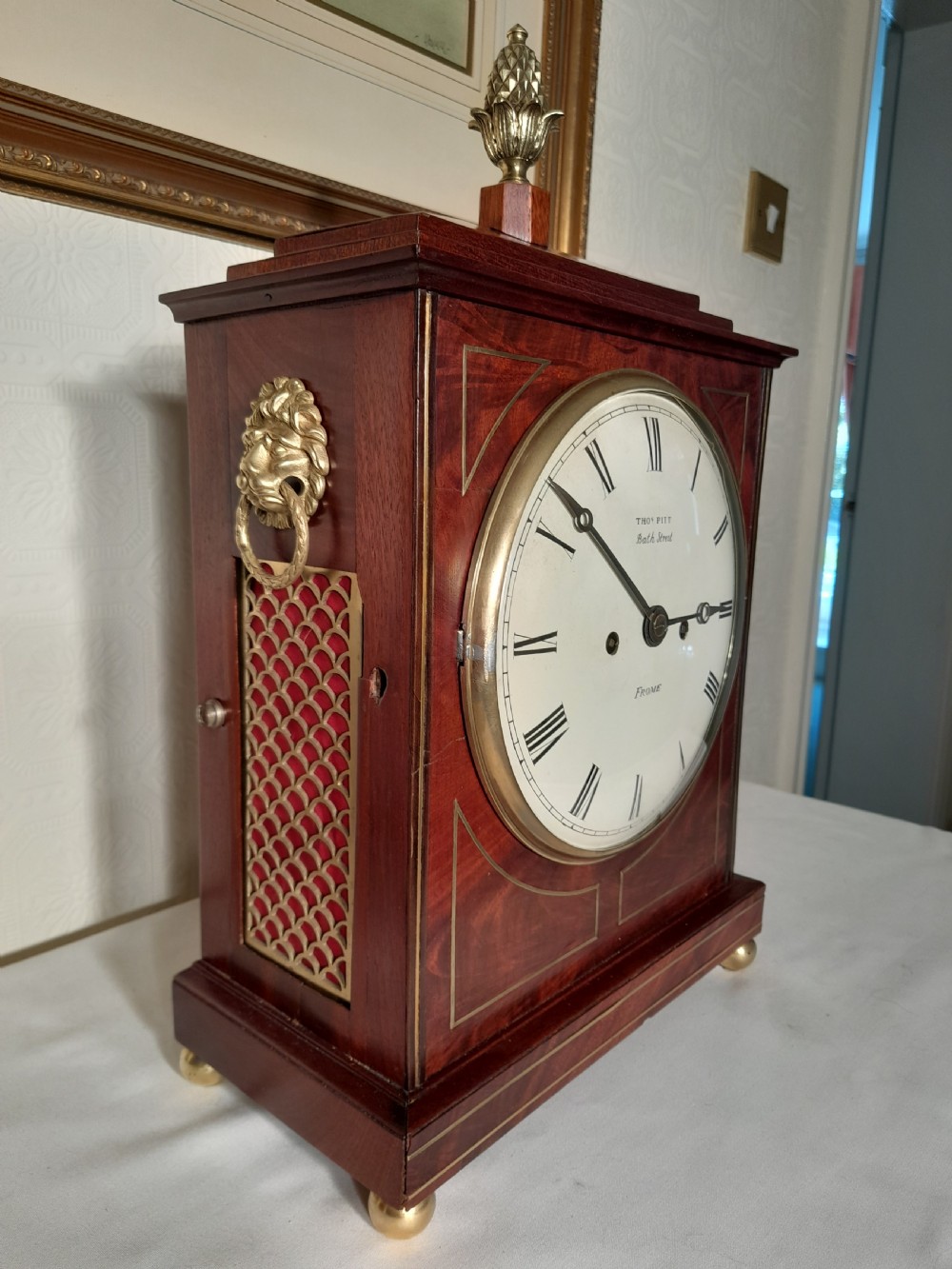 Superb Twin Fusee , Geo 3rd, Bracket Clock. Thos Pitt of Frome. View II