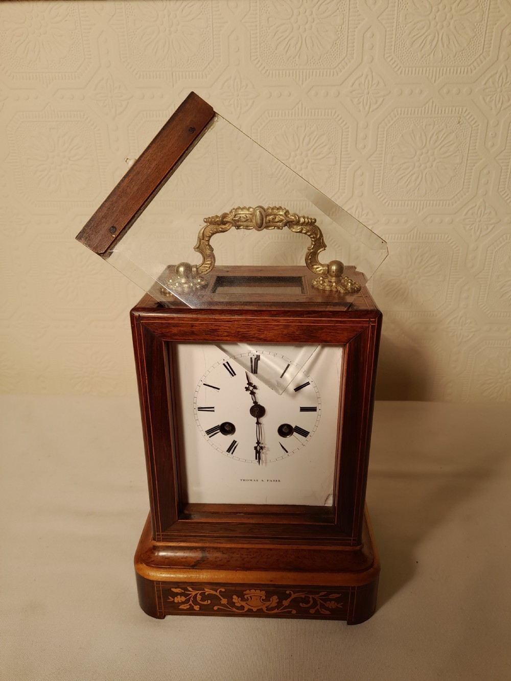 Rosewood, Striking Mantel Clock View VI