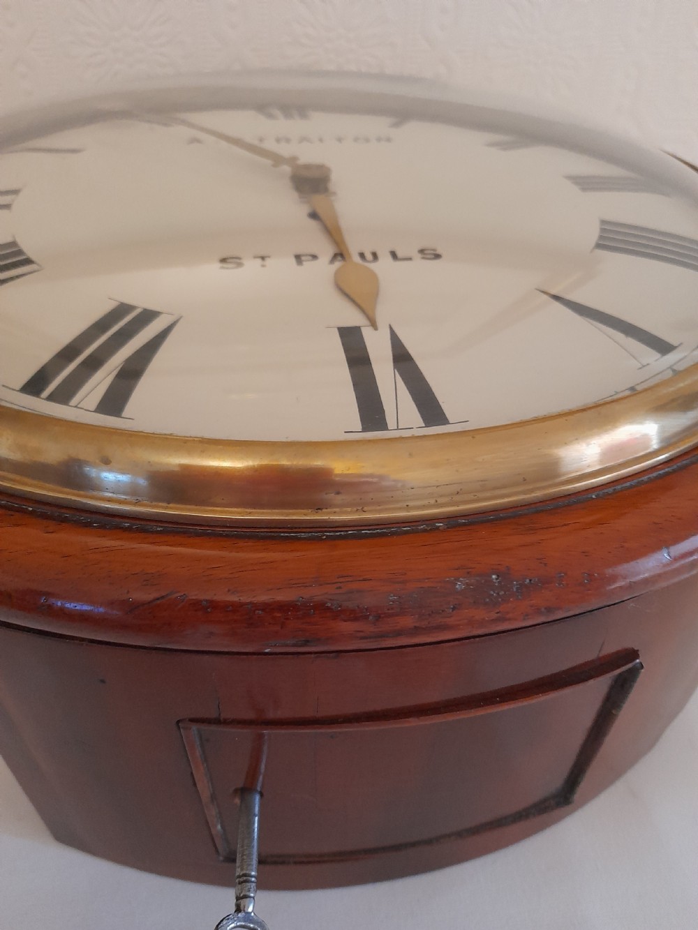 Convex Dial, London, Fusee Wall Clock. A. STRAITON. St. PAULS. View III