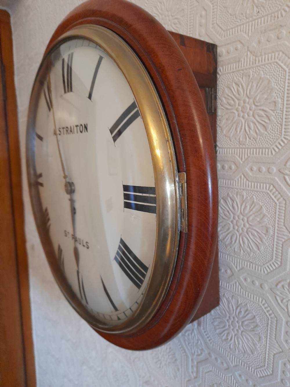 Convex Dial, London, Fusee Wall Clock. A. STRAITON. St. PAULS. View IV