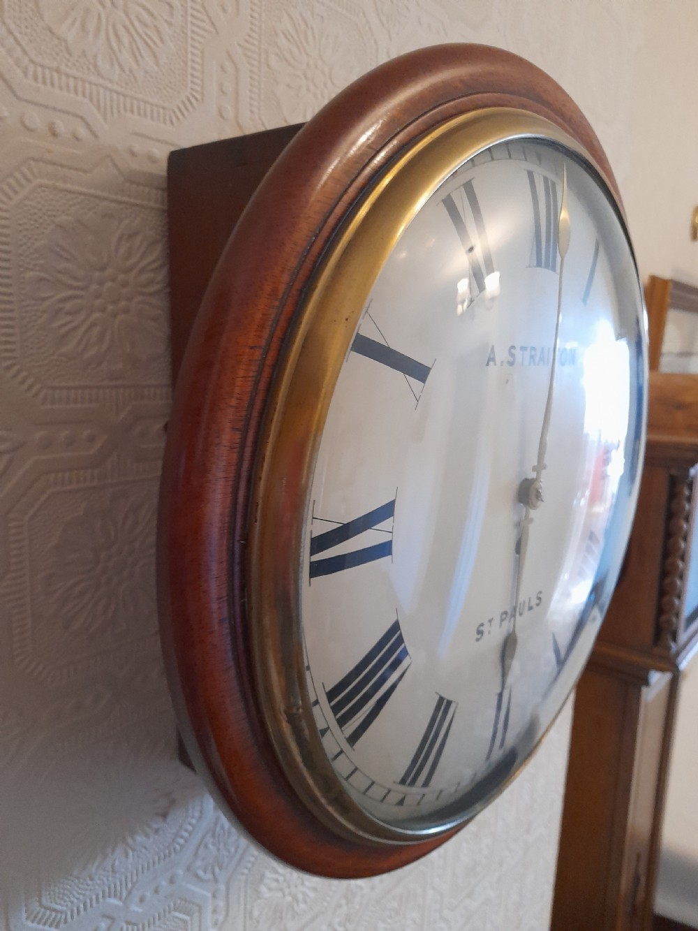Convex Dial, London, Fusee Wall Clock. A. STRAITON. St. PAULS. View V