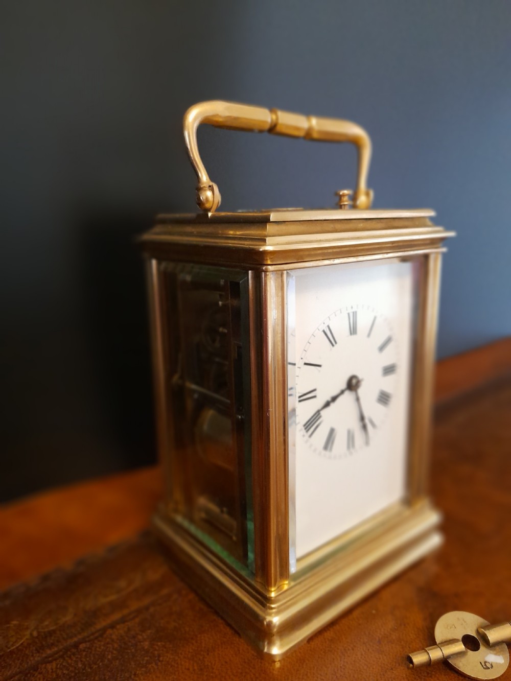 Gilt Brass,Striking, Repeating Carriage Clock View III
