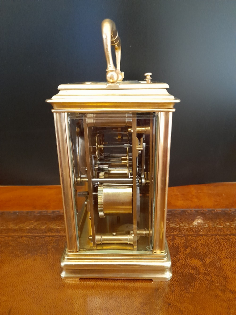 Gilt Brass,Striking, Repeating Carriage Clock View IV