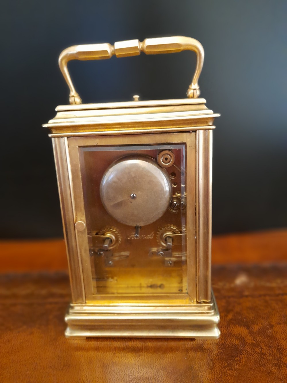 Gilt Brass,Striking, Repeating Carriage Clock View VI