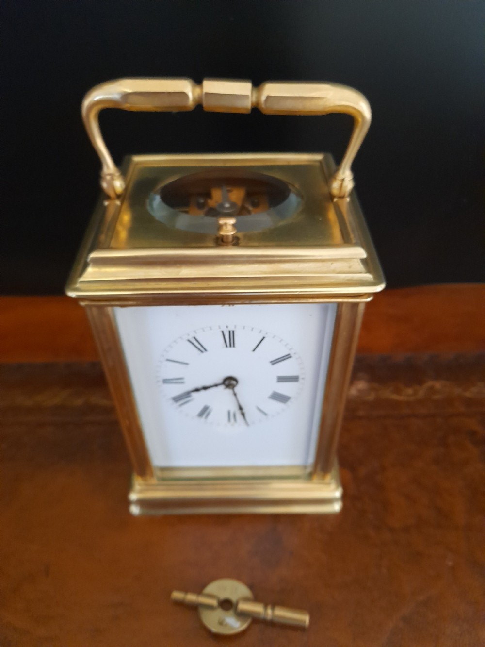 Gilt Brass,Striking, Repeating Carriage Clock View VII