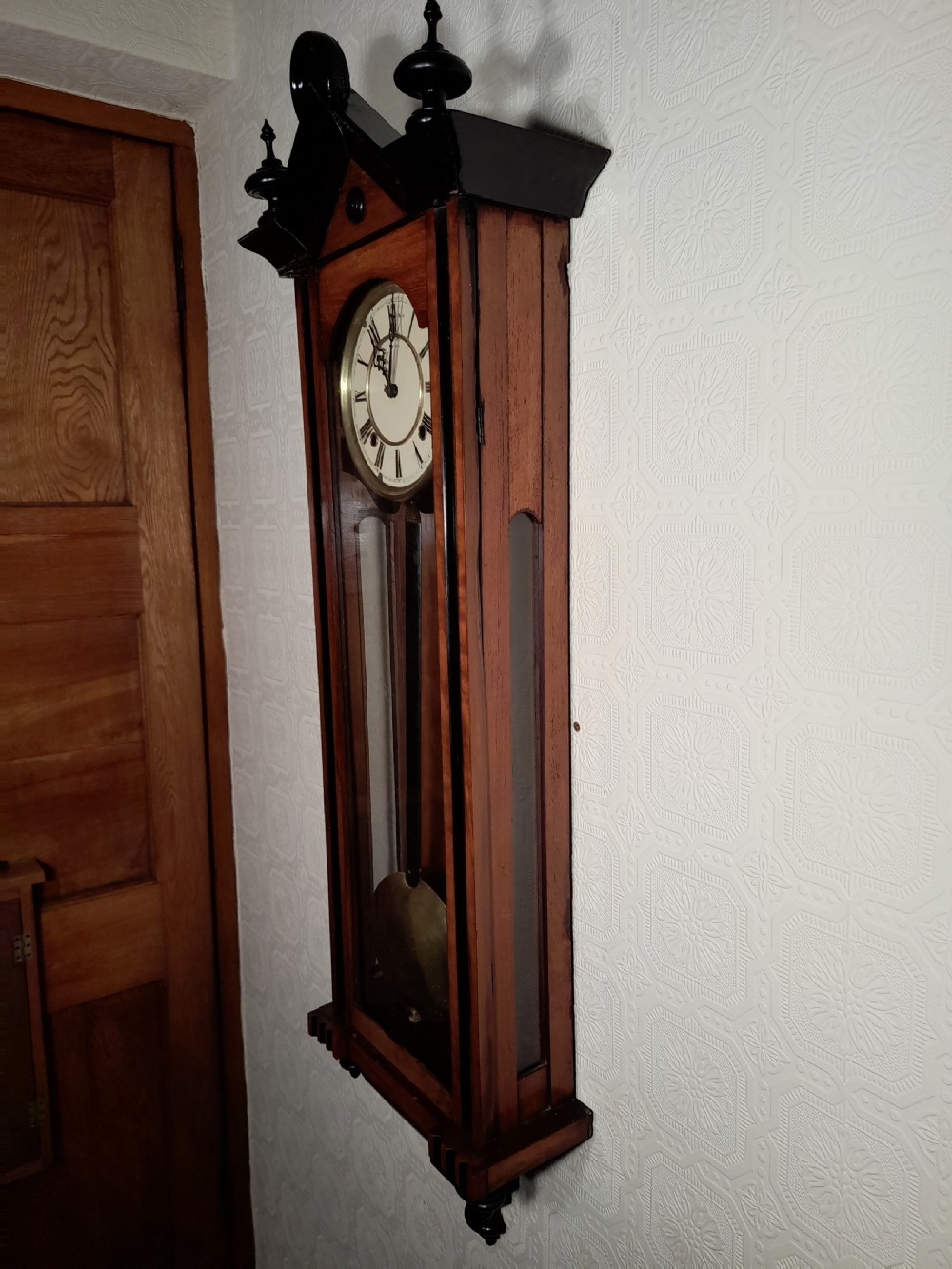Spring driven, Slim-line Vienna Wall Clock View II