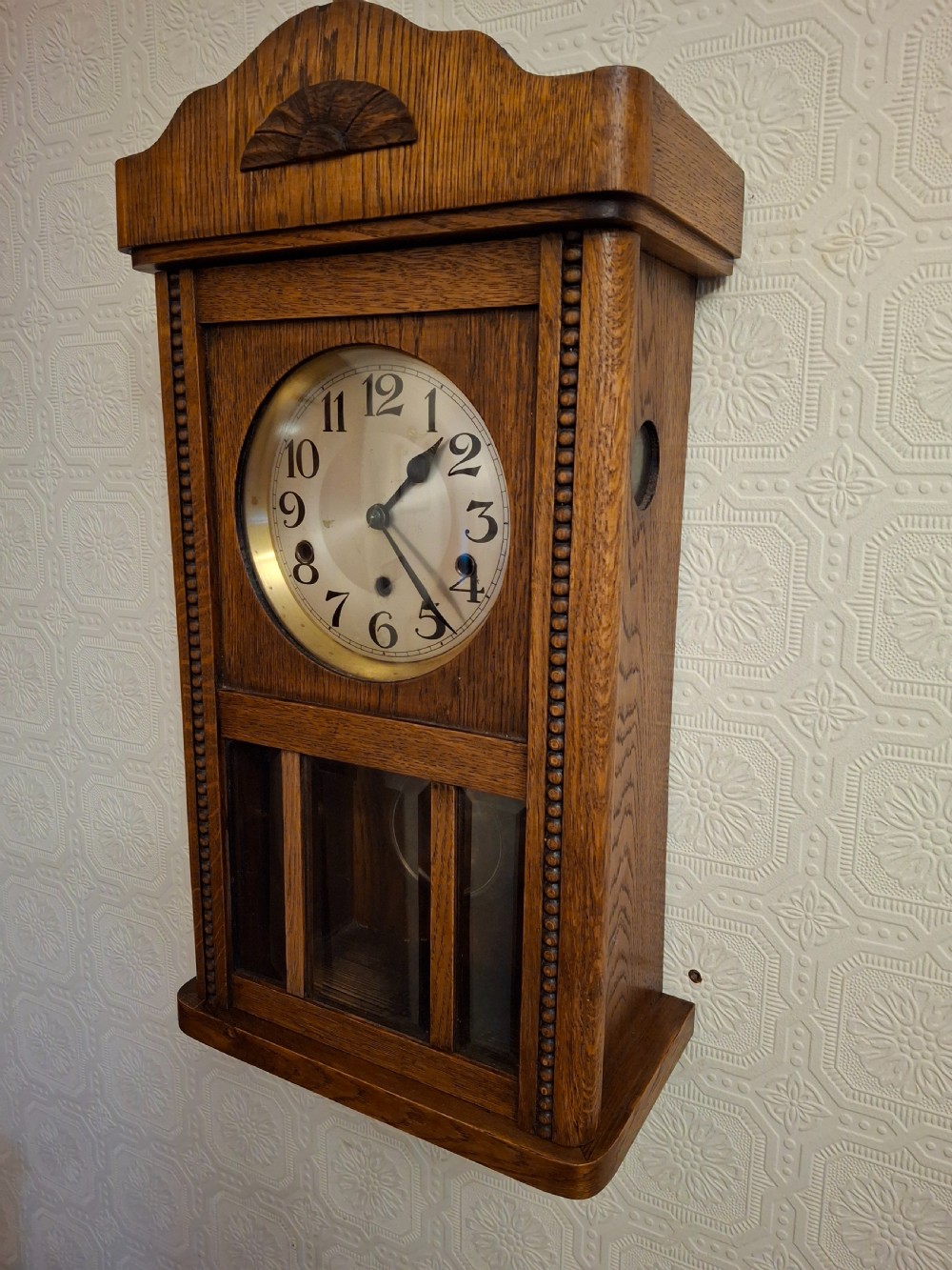 Arts & Crafts, Westminster-Chime, Golden Oak, Wall Clock