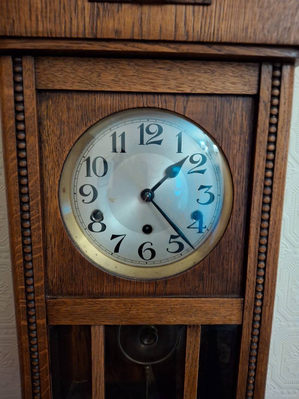 Arts & Crafts, Westminster-Chime, Golden Oak, Wall Clock View IV