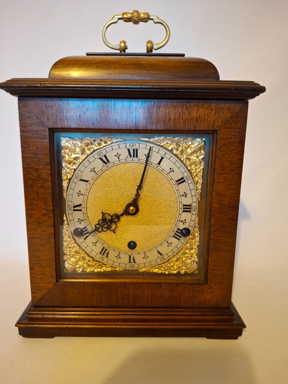 Walnut, Westminster-Chime Bracket/Mantel Clock View II