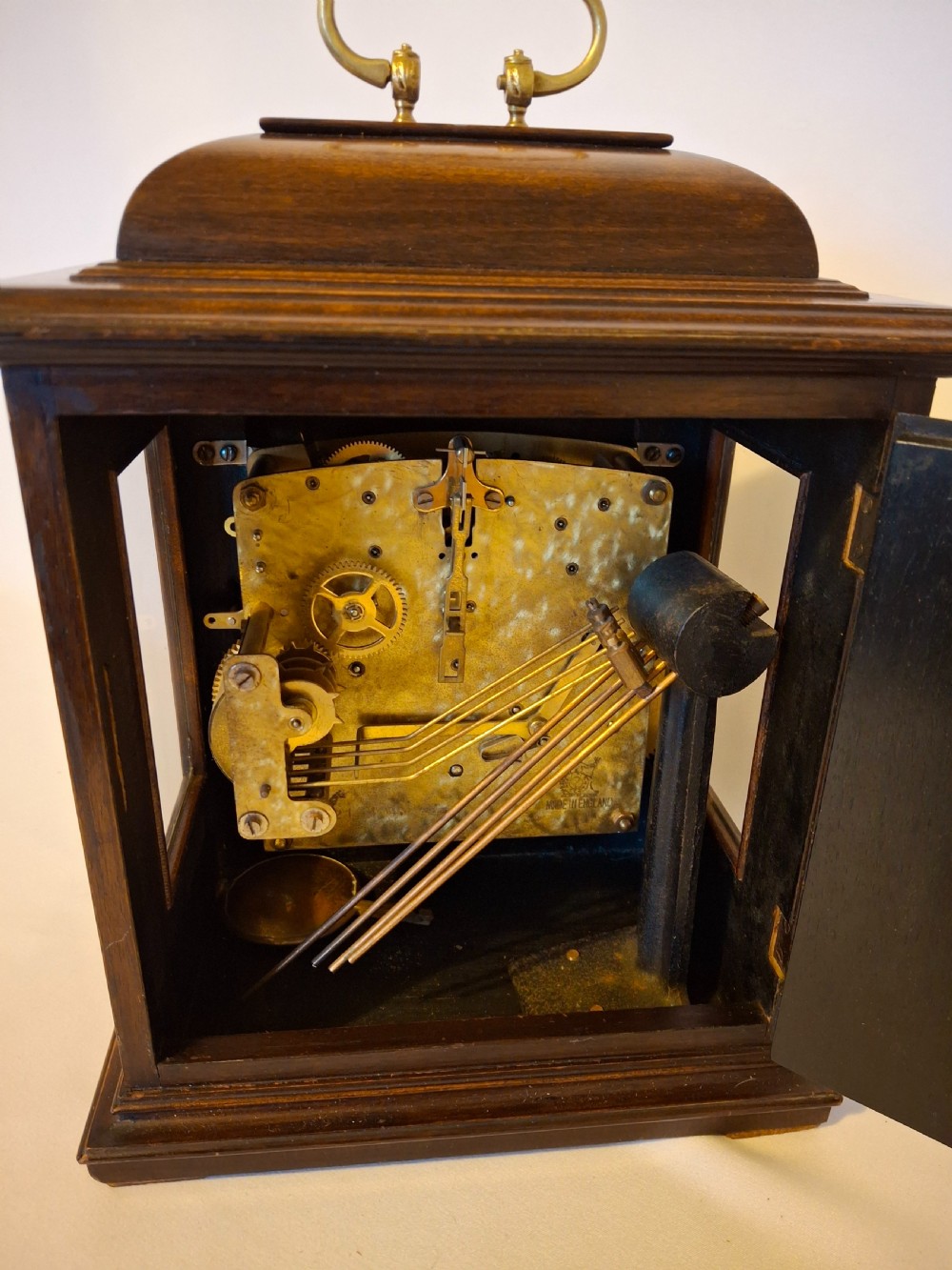 Walnut, Westminster-Chime Bracket/Mantel Clock View VI
