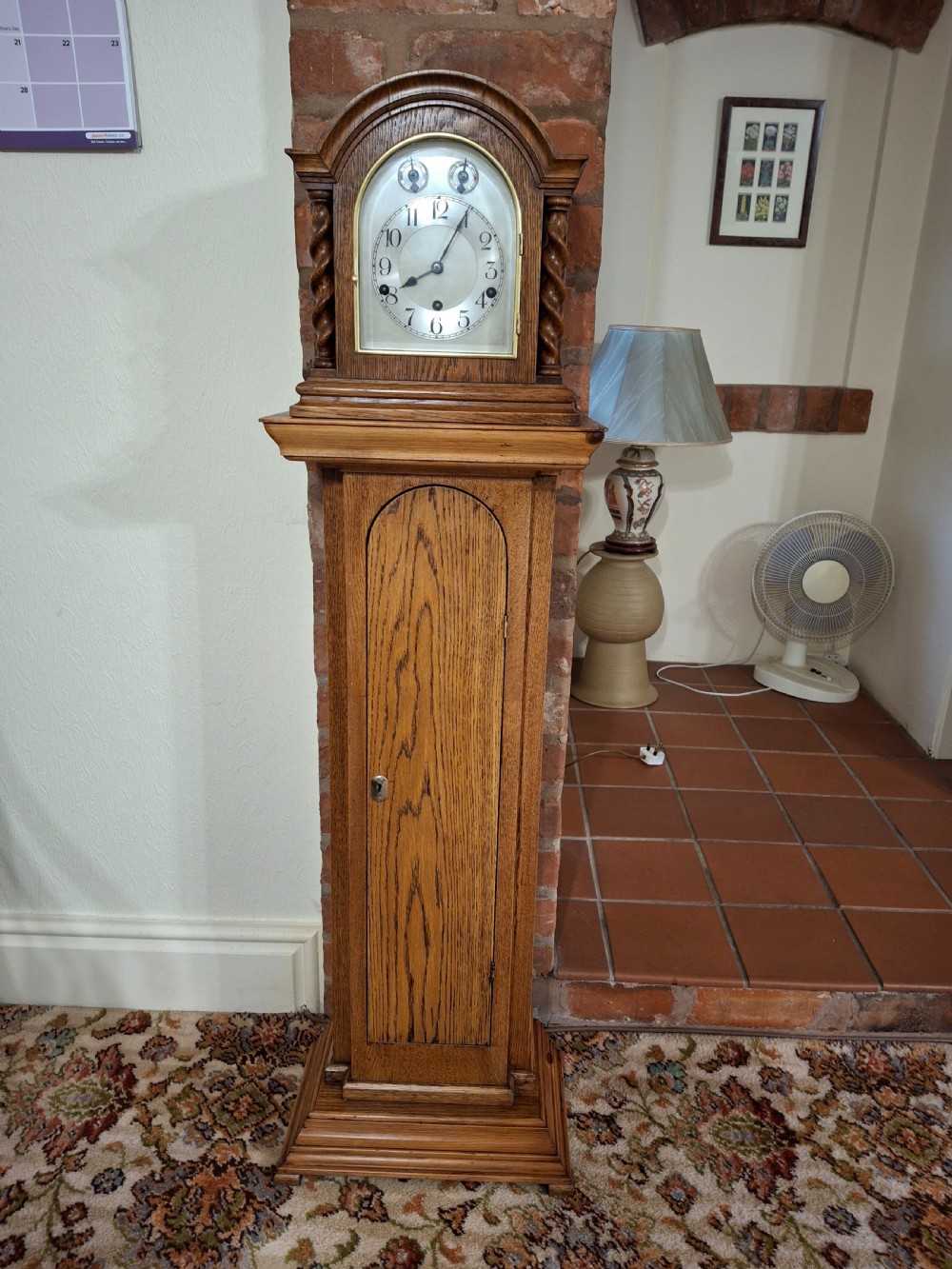 Westminster-Chime Bracket Clock on Pedestal. View II
