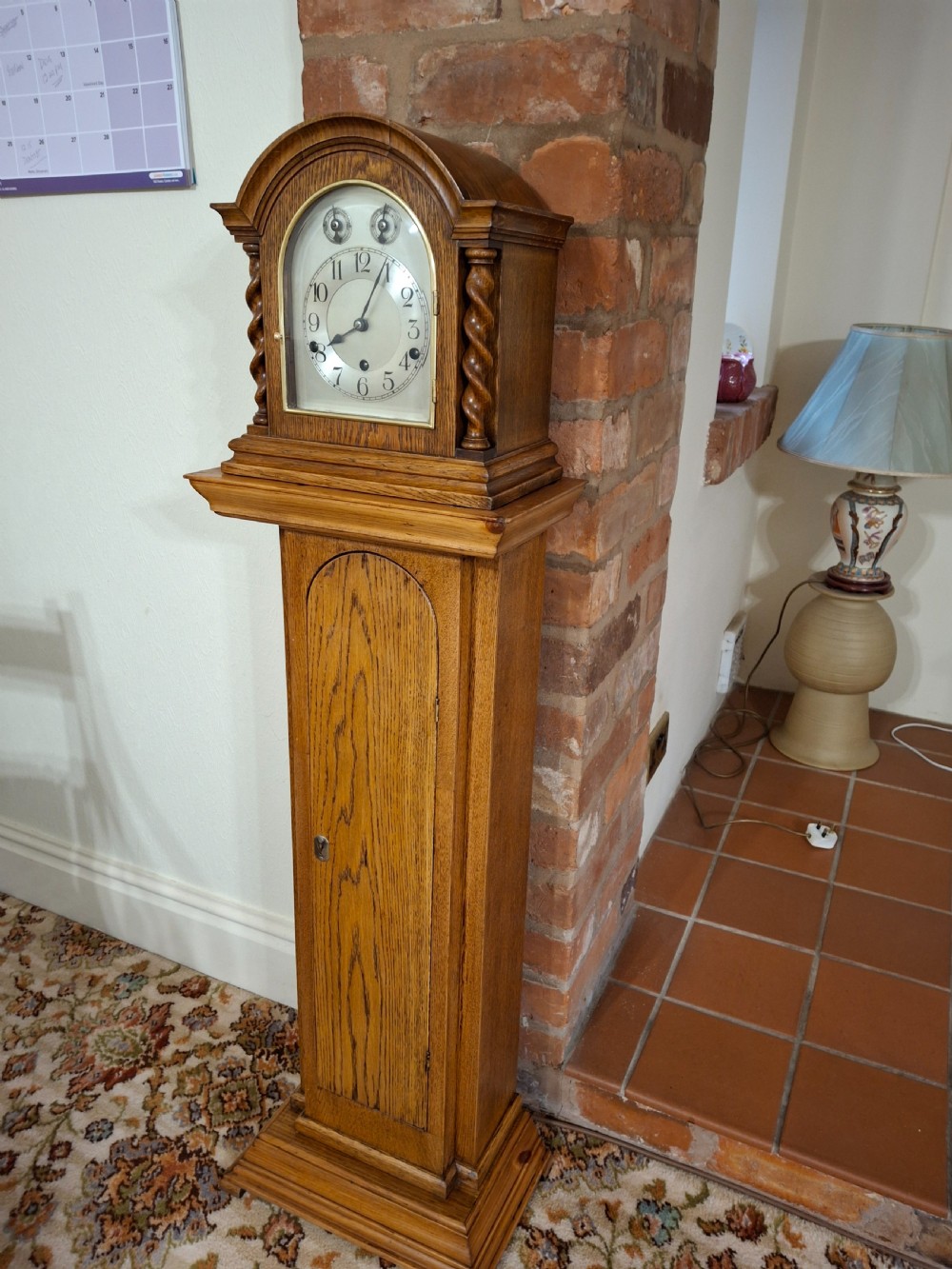 Westminster-Chime Bracket Clock on Pedestal. View III
