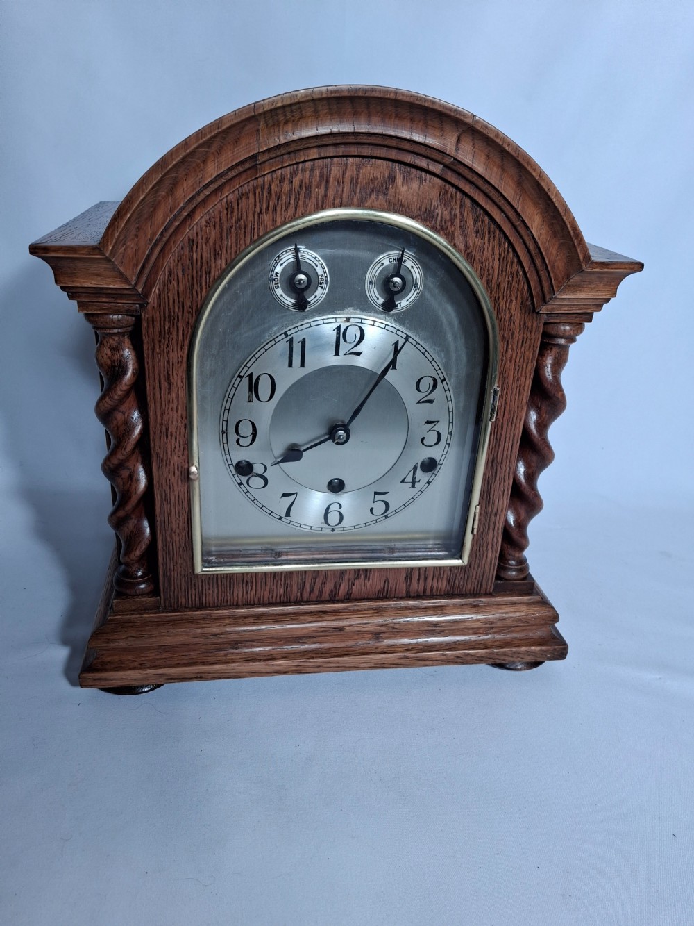 Westminster-Chime Bracket Clock on Pedestal. View IV