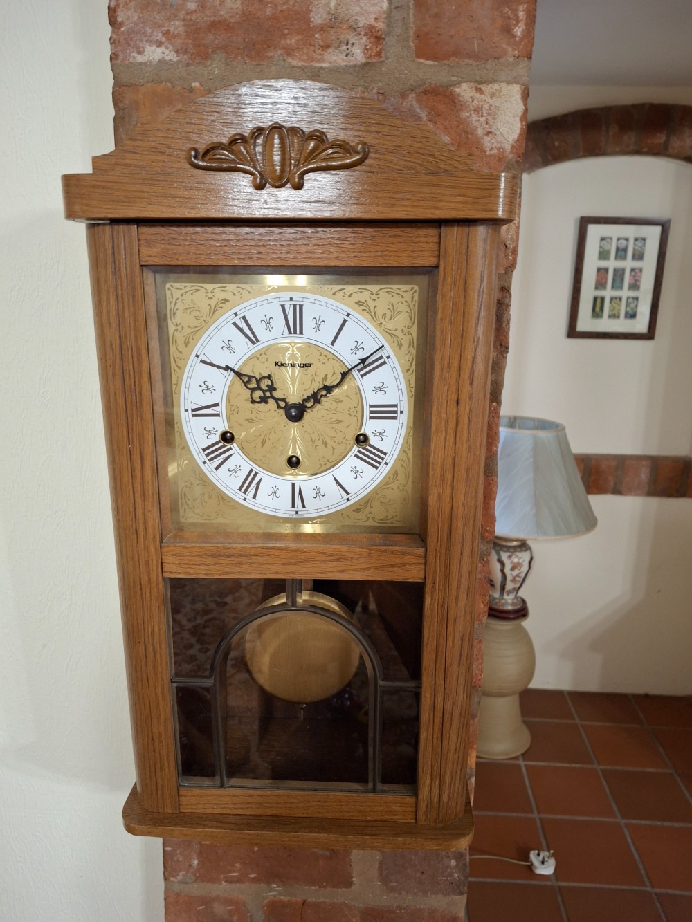 Golden Oak, Westminster-Chime Wall Clock