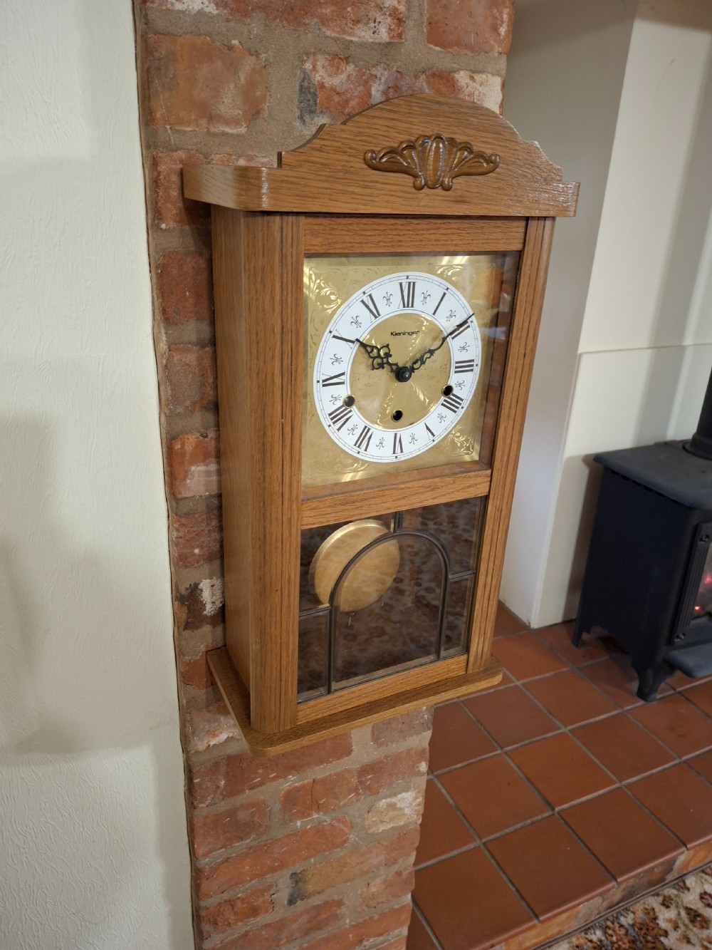 Golden Oak, Westminster-Chime Wall Clock View III