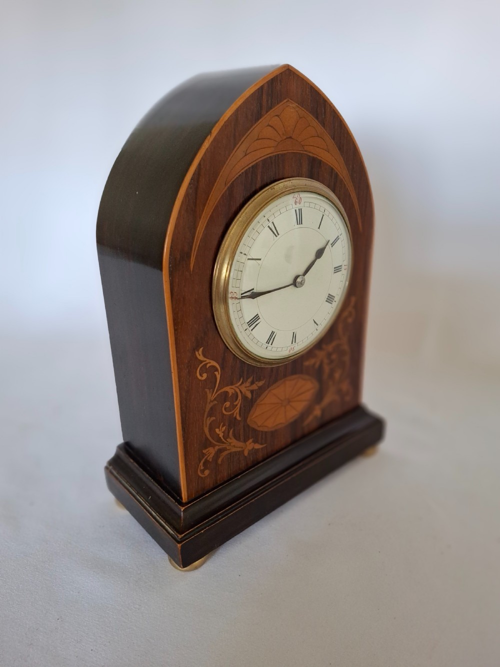 Rosewood & Satinwood inlay Mantel Clock View II