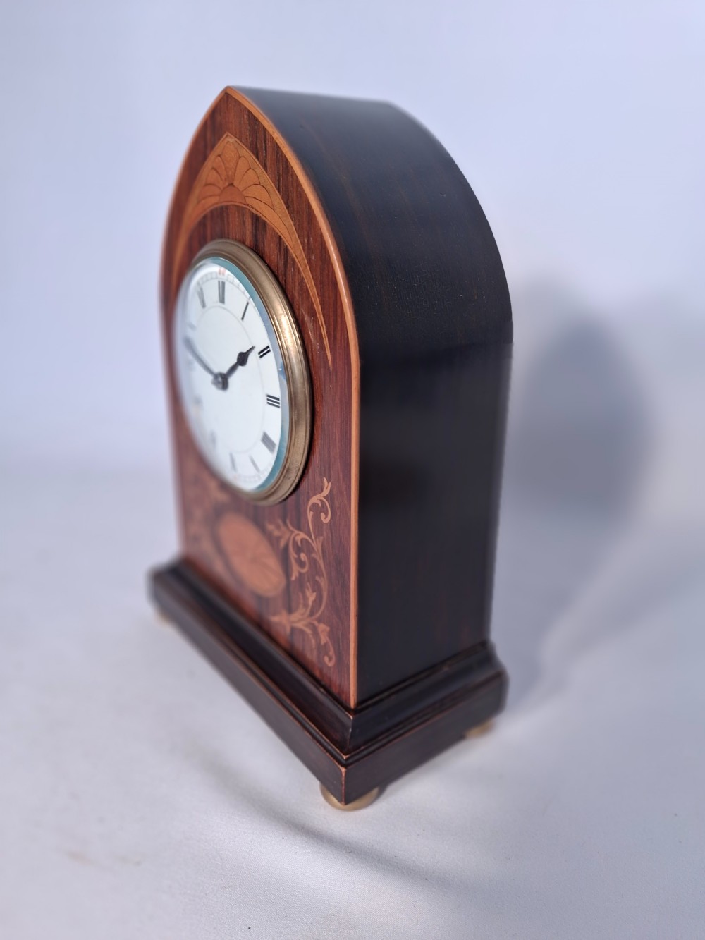 Rosewood & Satinwood inlay Mantel Clock View III