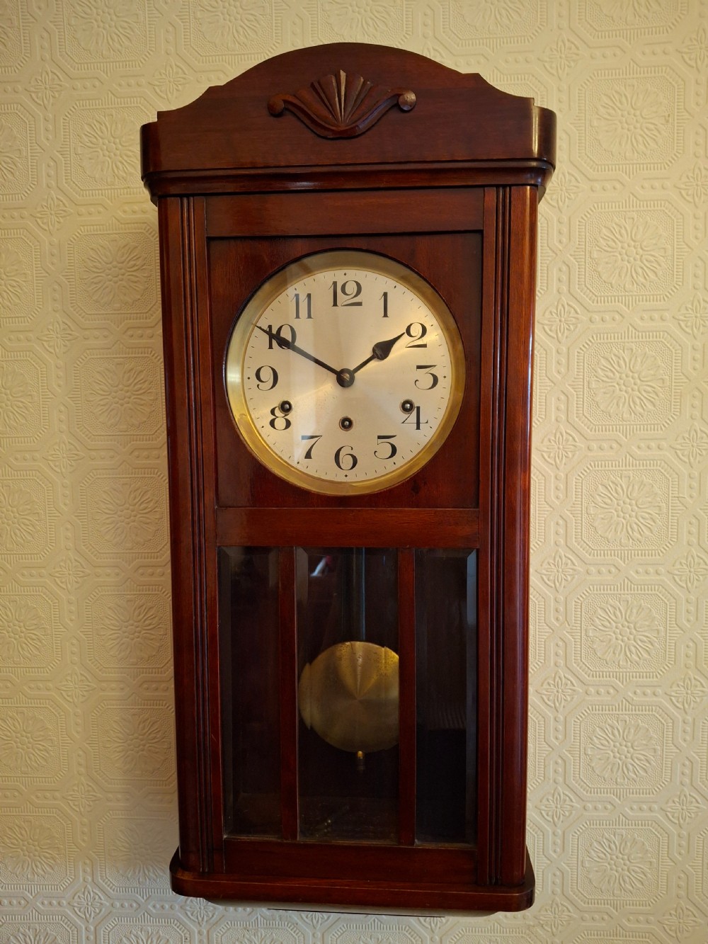 West-Minster Chime, Mahogany Wall Clock