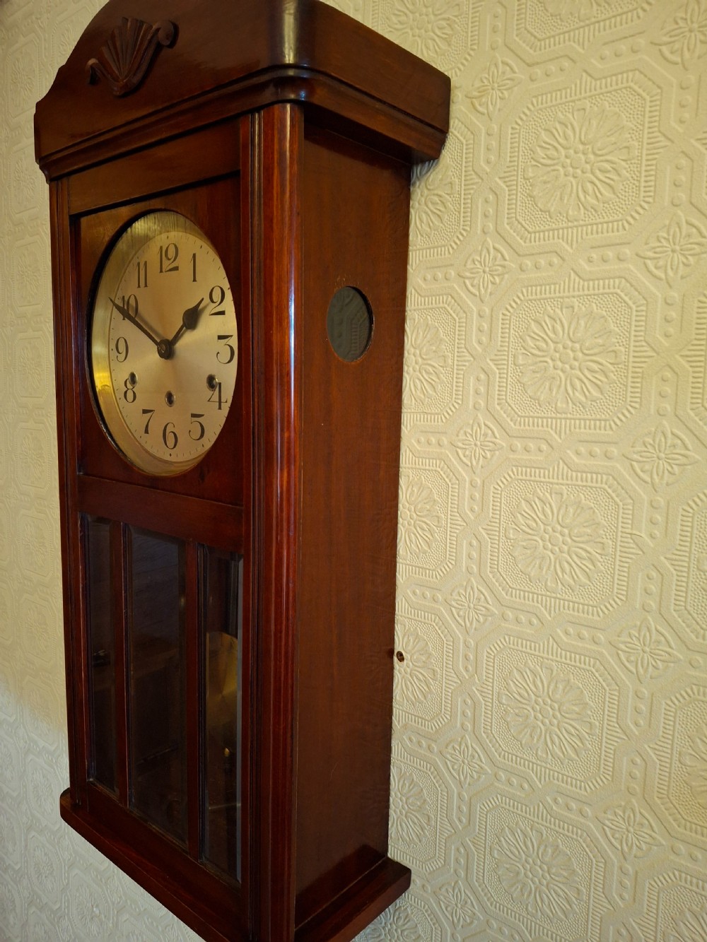 West-Minster Chime, Mahogany Wall Clock View IV