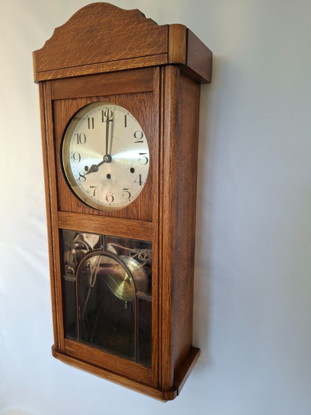 Westminster-Chime, Golden Oak, Wall Clock